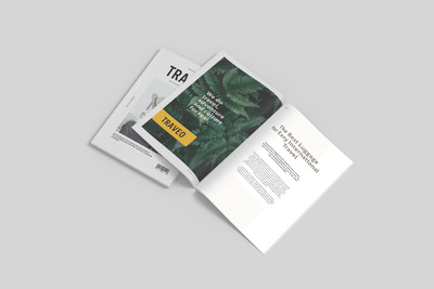 实用干净的杂志设计样机（PSD）