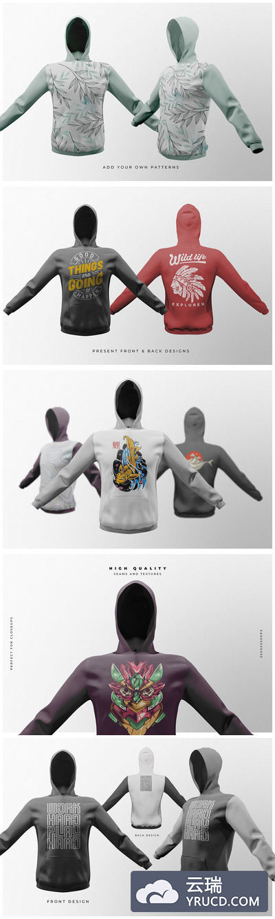 连帽衫设计展示样机（PSD）