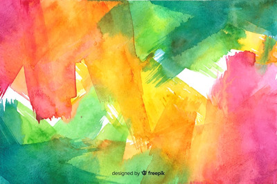 手绘彩色水彩笔刷背景[EPS]
