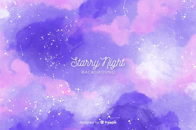 水彩星空肌理设计背景[EPS]