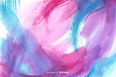 手绘彩色水彩笔刷设计背景[EPS]