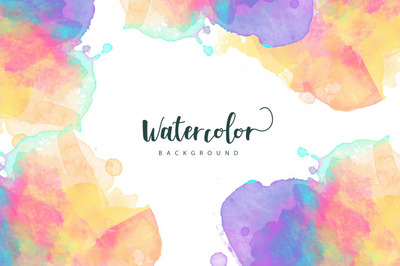 多彩的水彩肌理抽象背景素材[EPS]