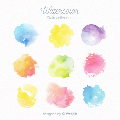 彩色水彩肌理纹理背景[EPS]