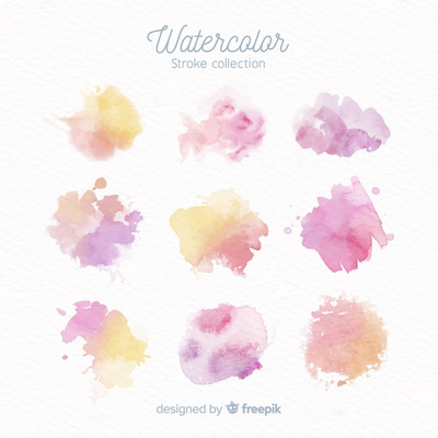 粉彩水彩笔刷斑点肌理背景[EPS]