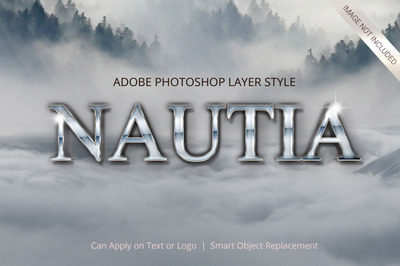 高级的3D银色闪光文本效果样式[PSD]