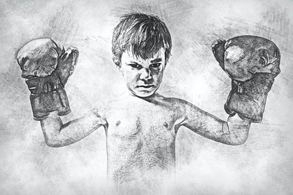 粉笔素描照片艺术效果Photoshop动作