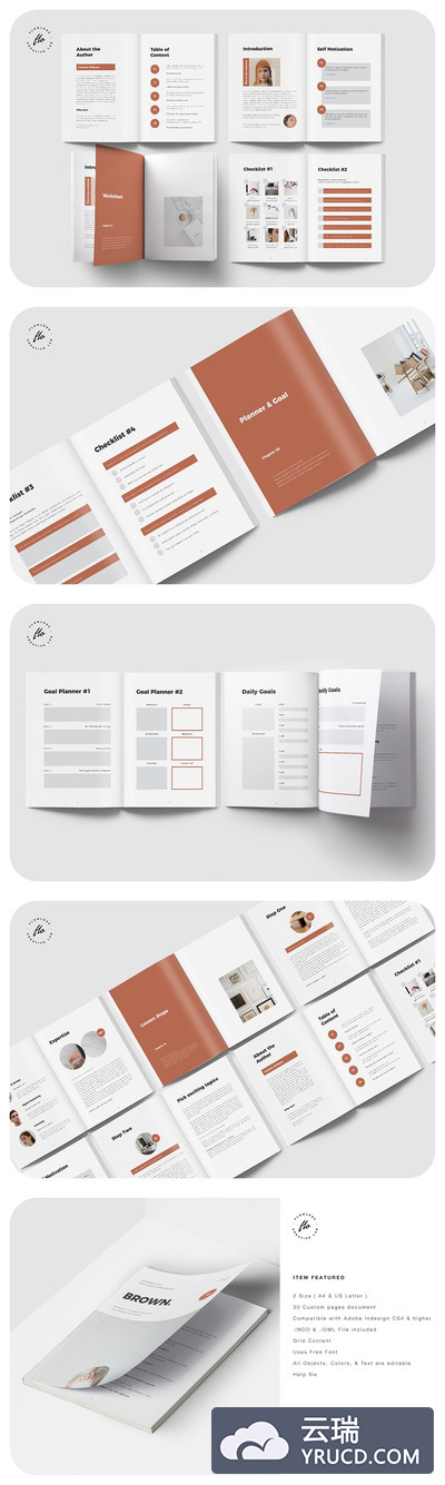 时尚创意极简杂志设计模板下载（INDD）