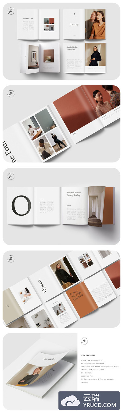 时尚品牌生活方式杂志画册模板下载（INDD）