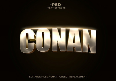 3D金色电影英雄效果样式[PSD]