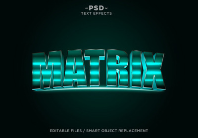 3D绿色电影效果立体字体样式[PSD]