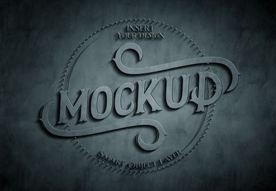 暗色的3D浮雕文字效果样式[PSD]