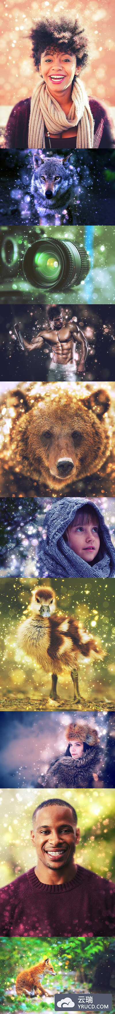 镜头晕光效果的PS动作下载（atn）