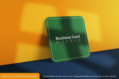 方形企业圆角名片样机[PSD]