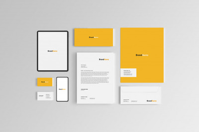 时尚名片＆品牌设计展示样机[PSD]