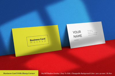 简洁的公司名片展示样机[PSD]