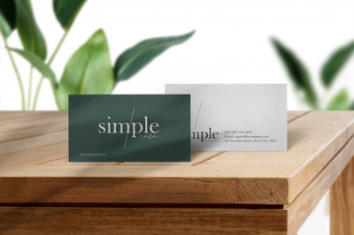 干净极简的名片展示样机[PSD]
