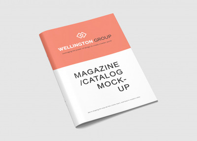 A4杂志画册封面展示样机[PSD]