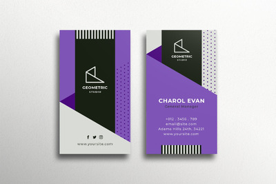 时尚现代的名片设计模板（AI）