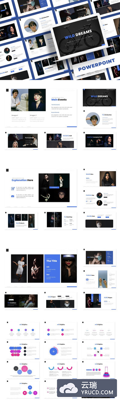 时尚高端多用途的大数据powerpoint幻灯片演示模板（pptx）