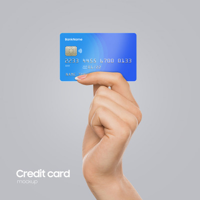 逼真的IC卡设计展示样机[PSD]