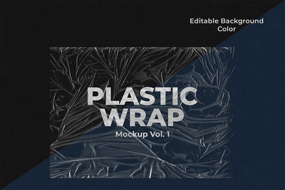 褶皱塑料包装模型样机下载（PSD）