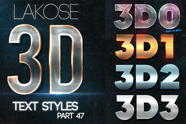 3D文本效果图层样式素材v.47