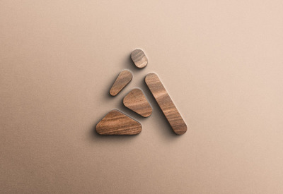 混凝土墙上的3D木制标志样机[PSD]