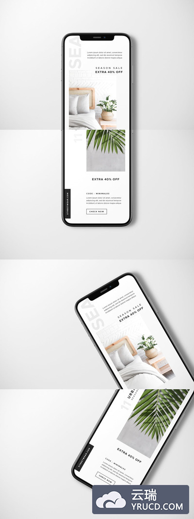 清新的手机样机模型（PSD）