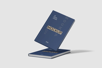 A4画册封面设计展示样机（PSD）