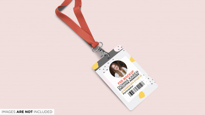 公司挂绳工作牌展示样机[PSD]