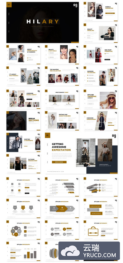 时尚高端的PPT模板下载（PPTX）