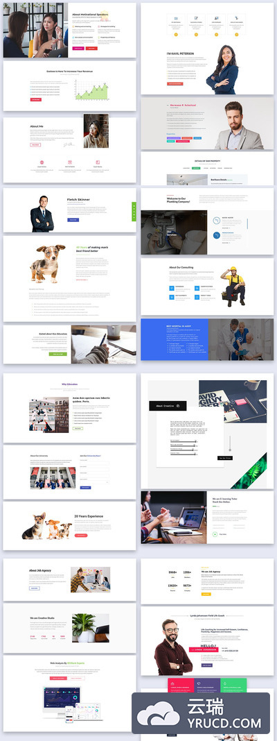 25种时尚的网站着陆页模板下载V01（PSD,SKETCH,XD）