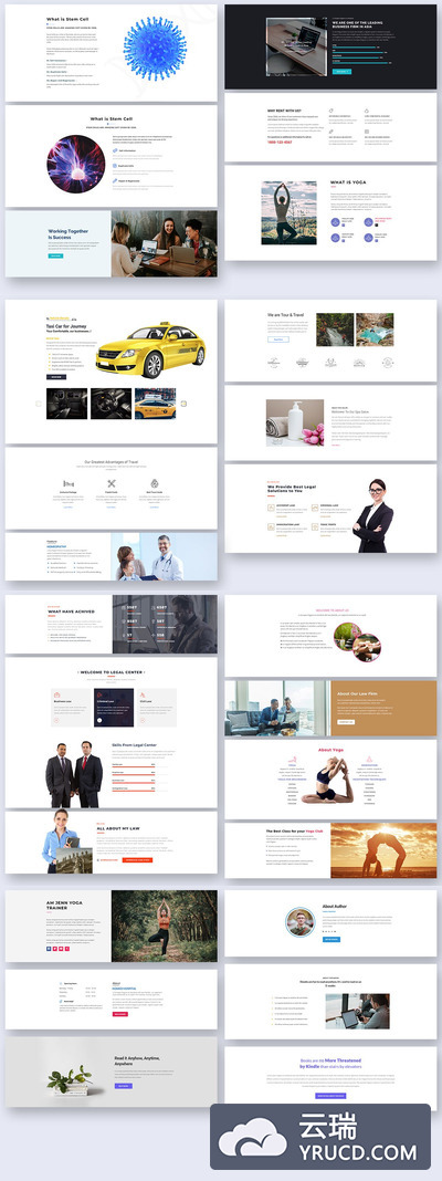 25种时尚的网站着陆页模板下载V02（PSD,SKETCH,XD）