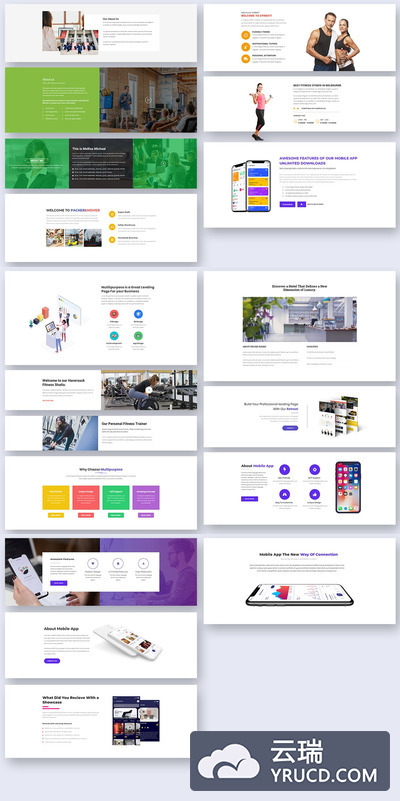 18种时尚的网站着陆页模板下载（PSD,SKETCH,XD）