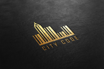 豪华金色皮革印压标志样机[PSD]