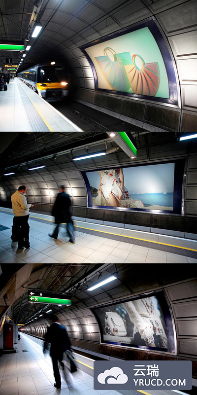 地铁广告设计样机(PSD)