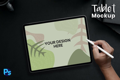 iPad Pro绘画平板电脑模型样机（PSD）