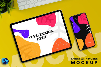 iPhone+iPad响应式网页展示pad和手机样机（PSD）