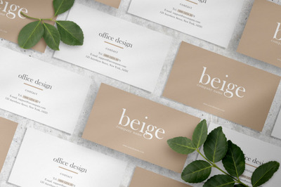 简洁极简名片展示样机[PSD]