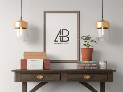 复古高端海报框架样机