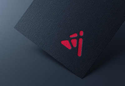 黑色名片上的logo展示样机[PSD]