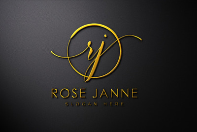 奢华金色3D标志展示样机[PSD]