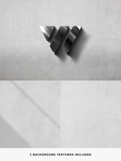 3D logo墙logo设计样机（PSD）