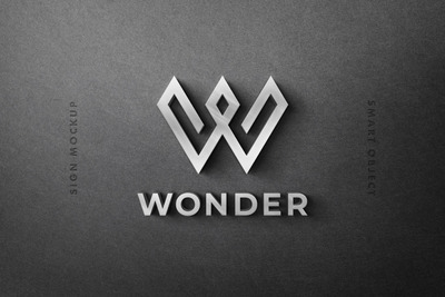 3D logo 设计样机下载（PSD）