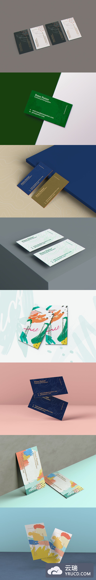 高端的商业场景名片样机下载（PSD）