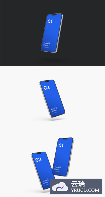 最新的iPhone 12设计样机下载（PSD）