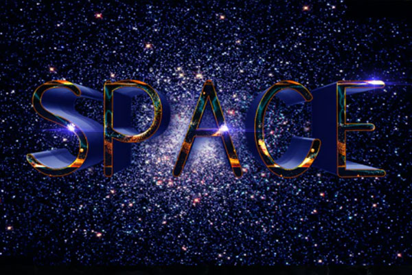 梦幻科技空间3D文字效果图层样式素材