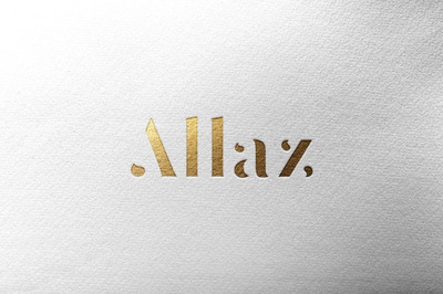 高端金色白色纹理纸logo样机[PSD]