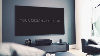 高品质电视屏幕展示样机[PSD]