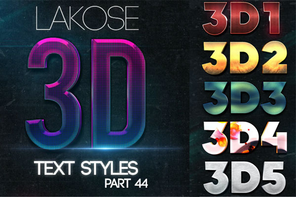 3D文本效果图层样式素材v.44